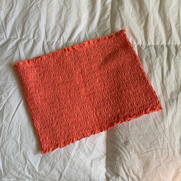 Coral Crop Tube Top - Picture 1 of 3